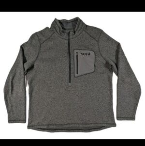 KUIU Fleece Men's 2XL Gray Base Camp High Loft Sweater Half Zip Hunting